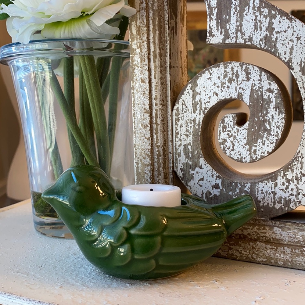 ❌SOLD Ceramic Bird Votive Holder - Picture 1 of 8